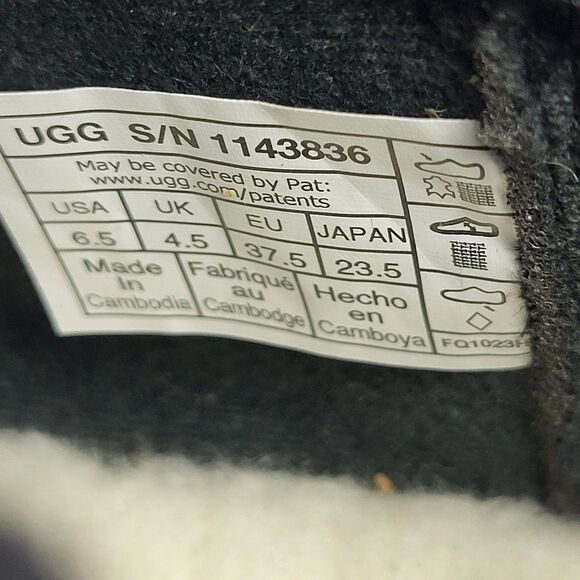 UGG Lakesider Heritage Black Suede Lace Up Mid Top Winter Boots 6.5 - Picture 11 of 11